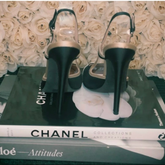 Giambattista Valli Satin Sling Back Heels - Picture 3 of 7